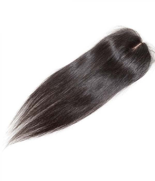 4"x4" Natural Straight Brazilian Remy Human Hair Lace 