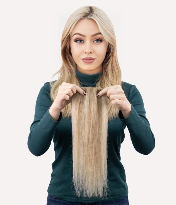 2” x 3” Lina No Track Frontals Clip-In Hair Volumizer | Hair Patch | 12”