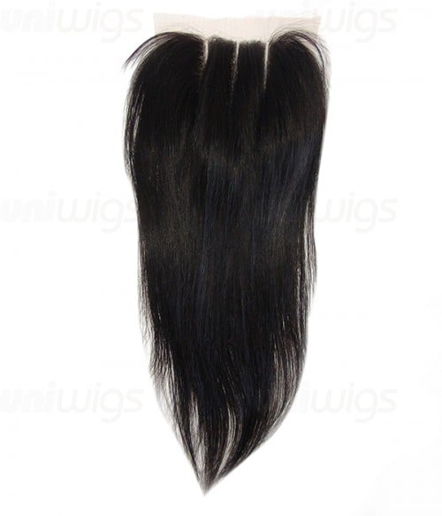 5"x5" Yaki Straight Brazilian Remy Human Hair Lace Hair 