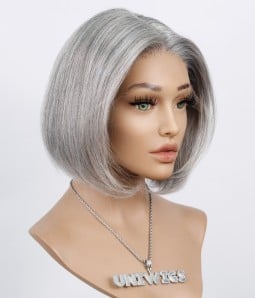 Silver Ash Grey | Bob Remy Human Hair Lace Front Wig