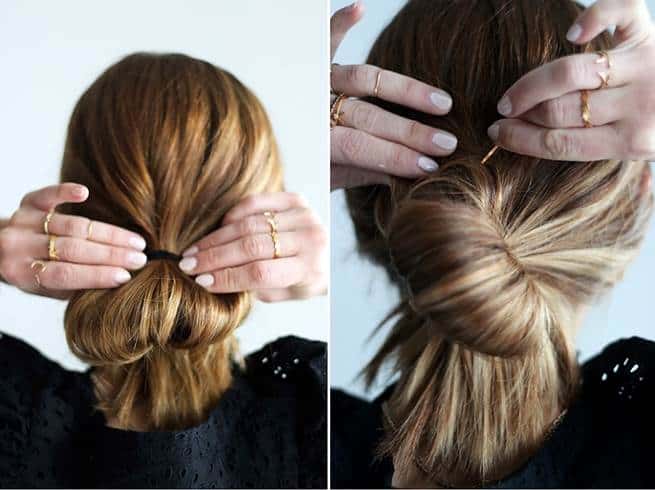 how to do a messy bun with shoulder length hair
