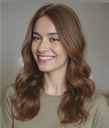 Koko | Warm-toned Brunette Synthetic Lace Front Wig