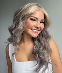 Silver Moon | Grey with Highlights Remy Human Hair Lace Front Wig